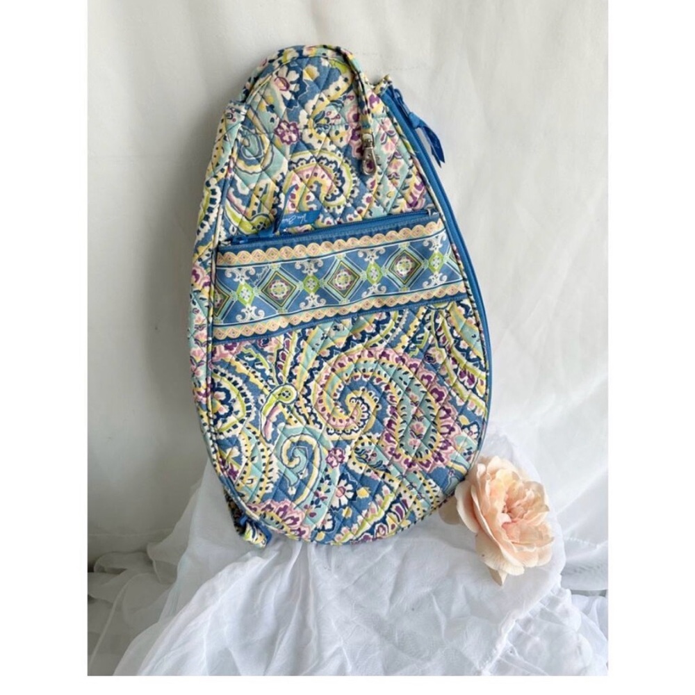 Vera Bradley Quilted Paisley Tennis Racket Bag - Blue, Green, Pink
